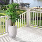 Ceramic Planter with Drainage Hole - White or Light Blue