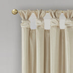 Twist Tab Total Blackout Window Curtain Panel with Thermal Lining - Champagne