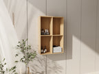 24 Inch Wall Mounted Storage Shelf with Plywood Construction - Oak