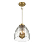Ember - 3 Candle Lights Chain Pendant - Clear / Gold