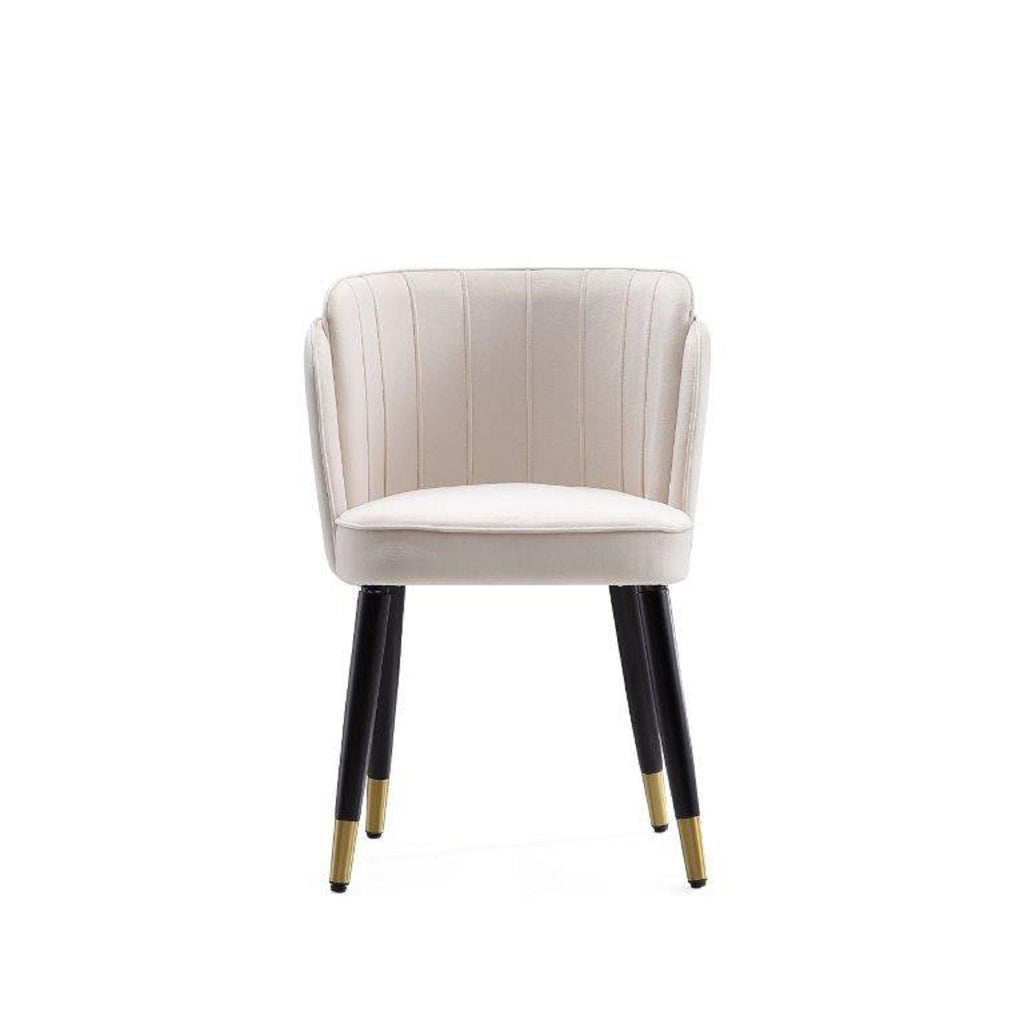 Modern Dining Chair with Solid Wood Frame and Wave Stitching - Multiple Colors