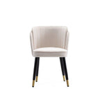 Modern Dining Chair with Solid Wood Frame and Wave Stitching - Multiple Colors