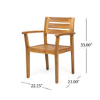 9-Piece Acacia Wood Outdoor Dining Set