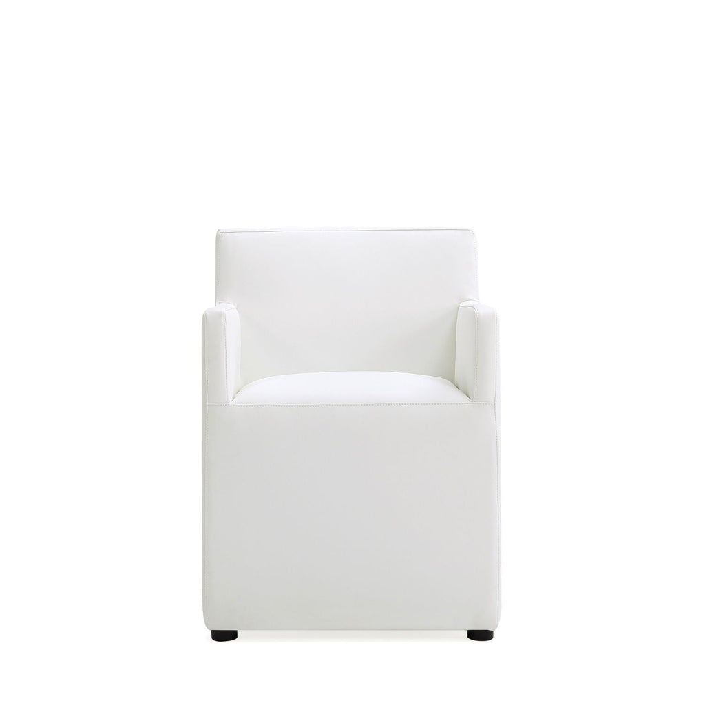 Square Armchair with Upholstered Seat - Available in Multiple Colors