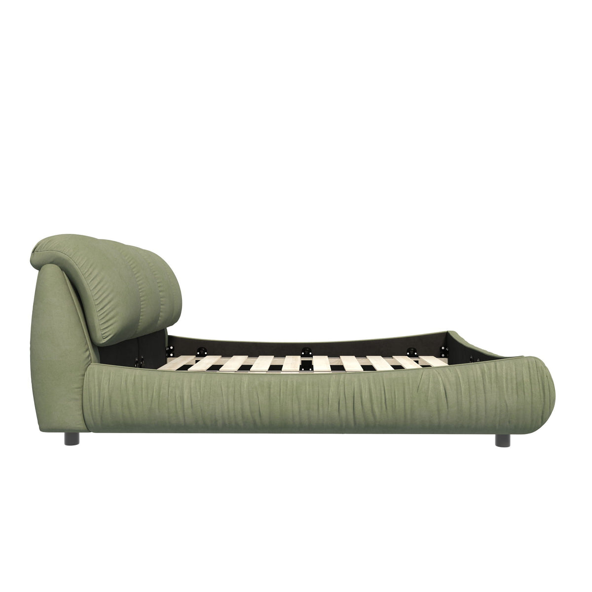 Upholstered Platform Bed with Oversized Padded Headboard