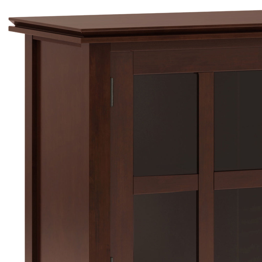 Large Sideboard Buffet with Glass Doors - Russet Brown