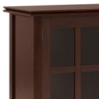Large Sideboard Buffet with Glass Doors - Russet Brown