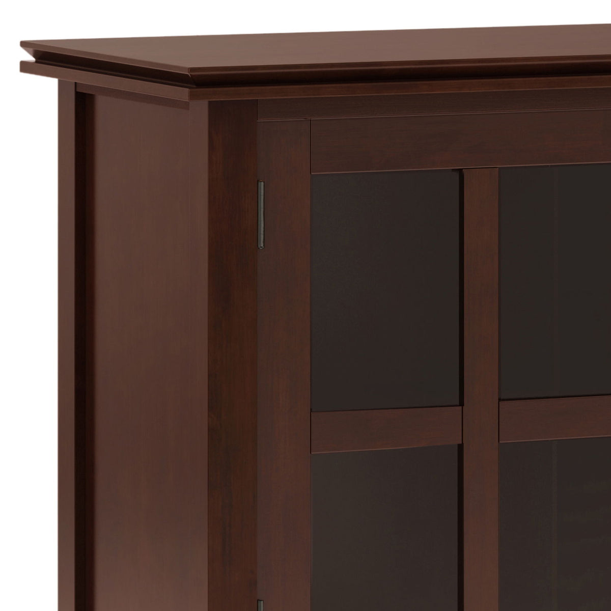 Large Sideboard Buffet with Glass Doors - Russet Brown