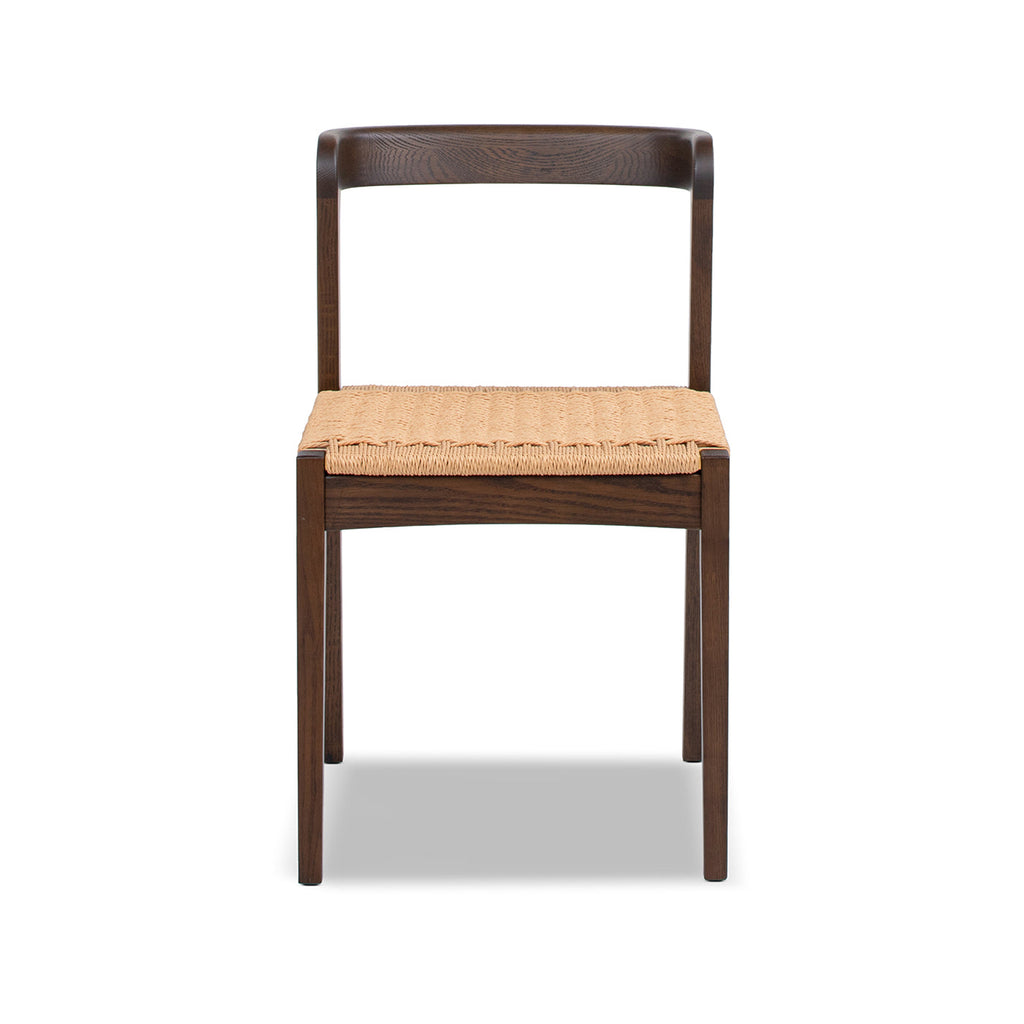 Capri Woven Seat Chair with Handwoven Seat - Brown