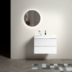 Modern Floating Bathroom Vanity with Large Storage - White or Black