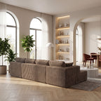 U-Shape Modular Sectional Sofa with Modular Design - Corduroy