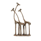 Giraffe Sculpture Animal Statue Decor with Antique Bronze Finish