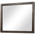 Antique Brown Mirror with Beveled Glass - Brown