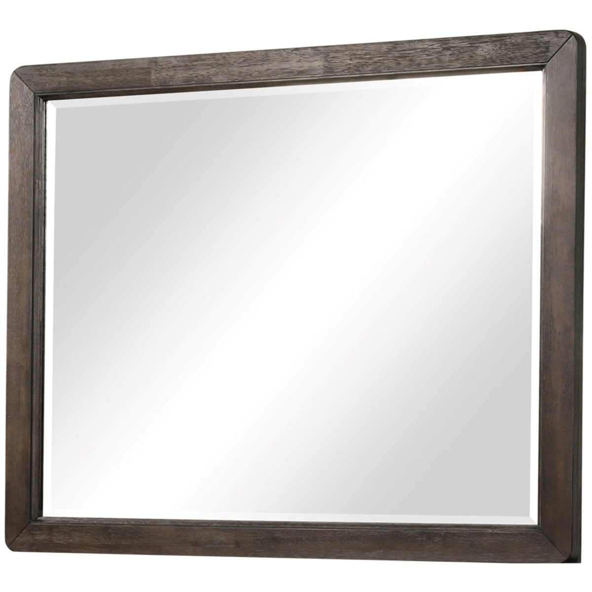 Antique Brown Mirror with Beveled Glass - Brown