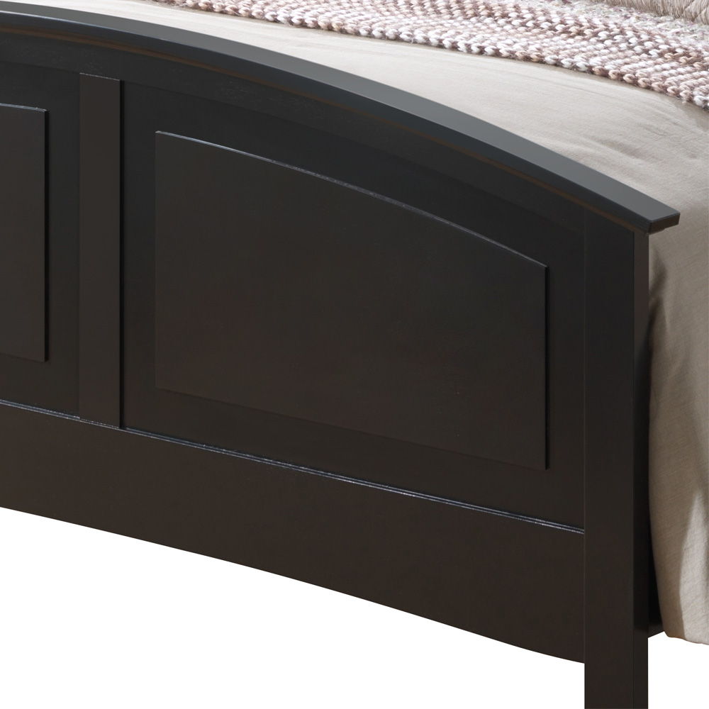 Elegant Panel Bed with Real Wood Veneers - Multiple Colors