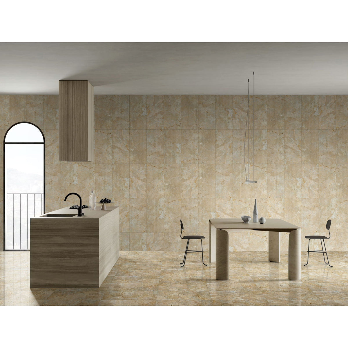 Textured 3D Decorative Tiles with Polished Marble Surface - Yellow, Gray, or White
