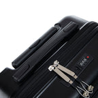 ABS Spinner Wheel Luggage Set with Cosmetic Case - Black