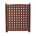 3 Panel Outdoor Air Conditioner Fence Screen with Solid Wood - Light Brown or Dark Gray