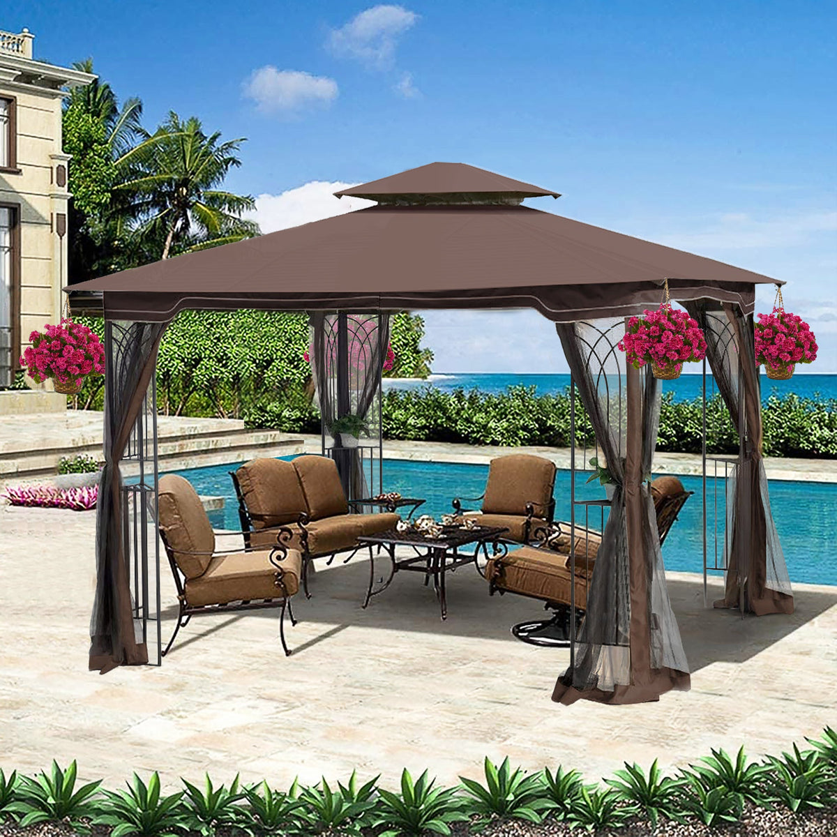 10x10 Outdoor Patio Gazebo Canopy Tent