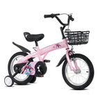 16-Inch Sporty Kids Cruiser Bike with Training Wheels - Green or Pink