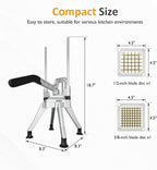 Commercial French Fry Cutter with Replaceable Blades - Aluminum