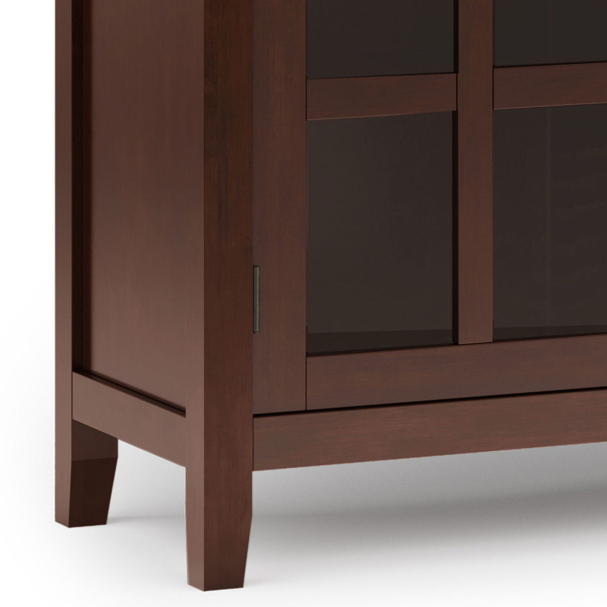 Large Sideboard Buffet with Glass Doors - Russet Brown