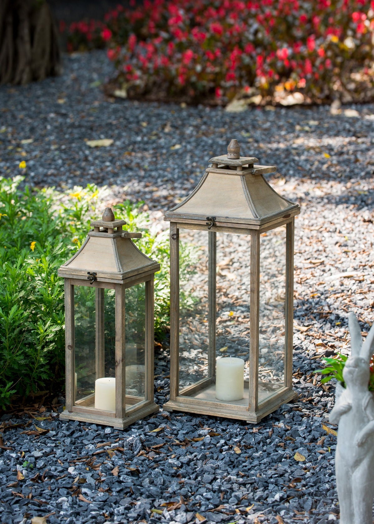 Ivory Candle Lantern Decorative Set