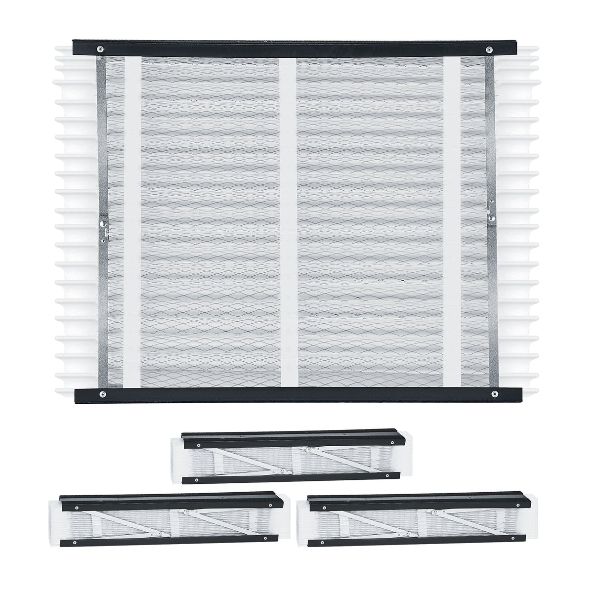 MERV 13 Electrostatic Pleated HVAC Furnace Filter 4-Pack with High Efficiency - White