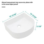 Vessel Bathroom Sink with Modern Design - White