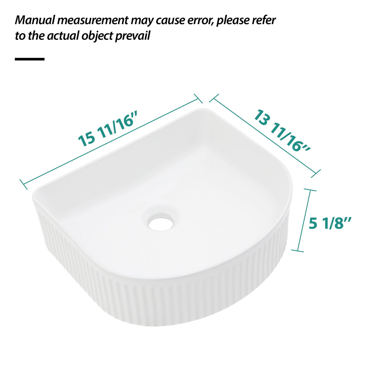 Vessel Bathroom Sink with Modern Design - White