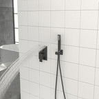 Dual Shower Head 10" Ceiling Mount Shower System with Rough In Valve - Matte Black