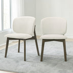 Gray & Walnut Side Chair Set with Cushion - Set of 2