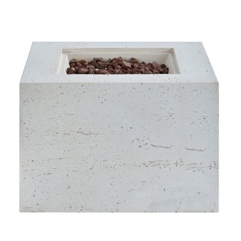 U_Style MGO Outdoor Square Fire Pit with Steel Burner