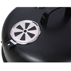 Portable Charcoal Smoker Grill with 3-in-1 Cooking Functionality - Black