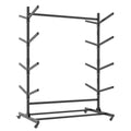 Freestanding Kayak Storage Rack with Lockable Wheels - Black