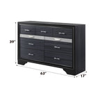 Naima Versatile Storage Dresser with Felt-Lined Jewelry Drawer – White or Black