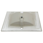 Modern Rectangular Vanity Top with Overflow – White