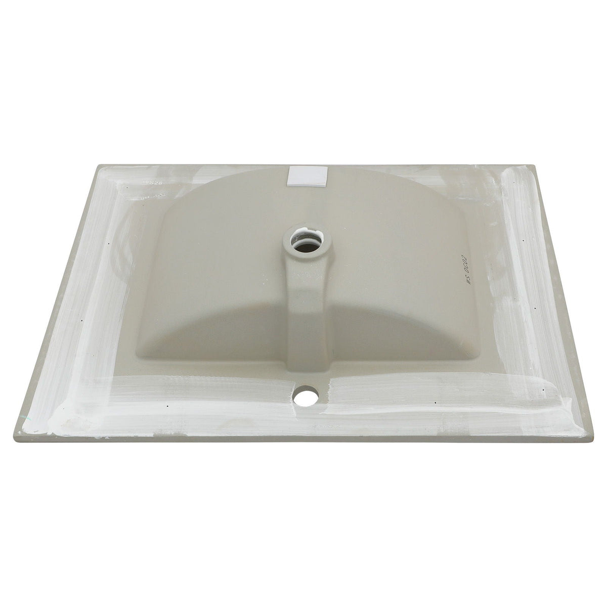 Modern Rectangular Vanity Top with Overflow – White