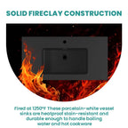 Matte Black Integrated Solid Surface Basin with Built-in Overflow - Matt Black