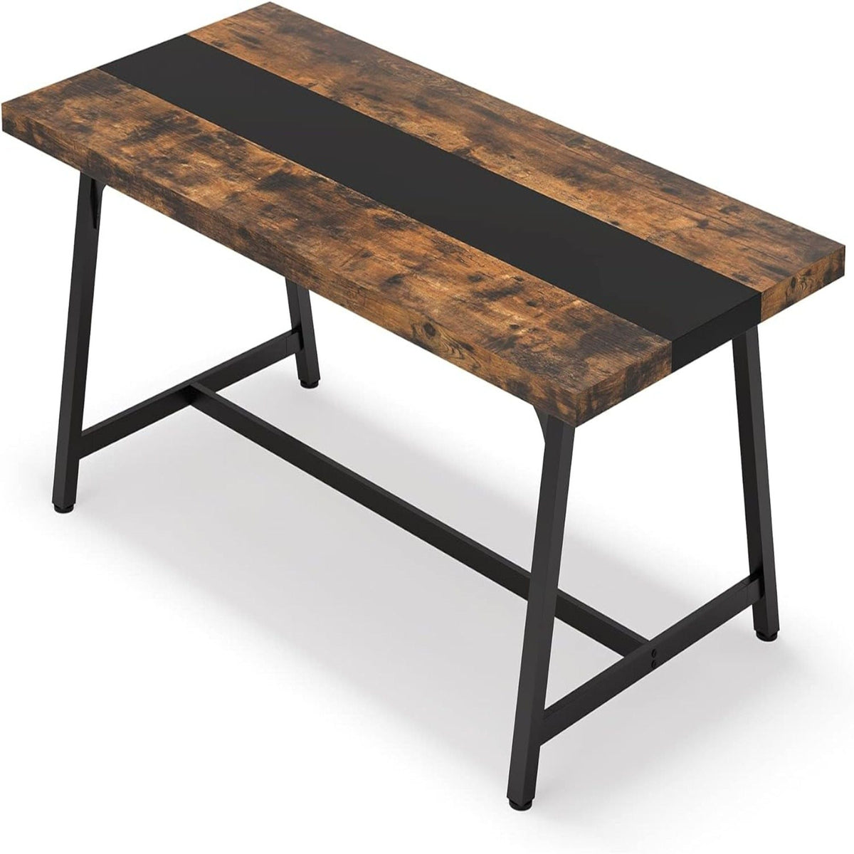 Modern Rectangular Conference Table for 6-8 People with Durable Frame - Dark Gray or Dark Brown