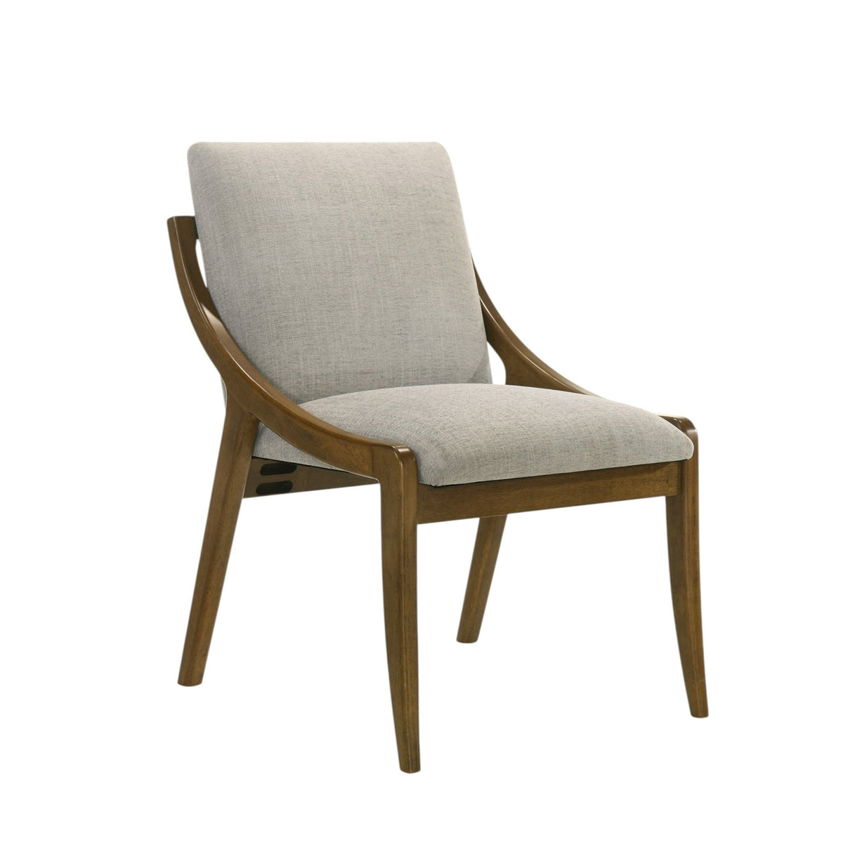 Danzel Side Chair Set with Padded Seat & Oak Frame - Gray