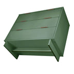 Solid Wood 3 Drawer Dresser with Ribbed Fronts - Multiple Colors