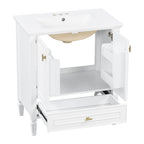 Freestanding Vanity with Drawer & Soft Close Doors - Green or White