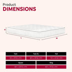 Premium 9" Medium Pocket Spring Mattress with Edge Support - White