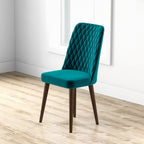 Mid-Century Modern Dining Chair Set of 2 with Upholstered Seat - Multiple Colors