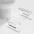 7'' Tall Acrylic Toilet Stool with Non-Slip Design - Transparent