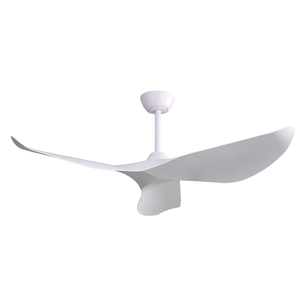 52" Indoor Ceiling Fan Without Light with 6-Speed DC Motor and Remote - White
