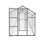 Windproof Greenhouse with Raised Base - Polycarbonate Panels - Black