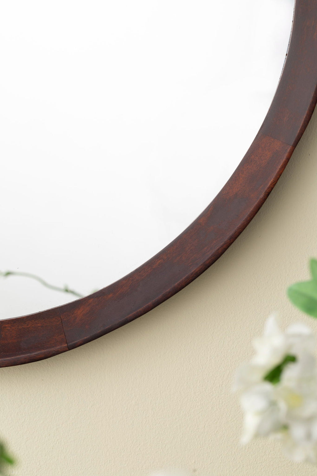 Transitional Mango Wood Wall Mirror with Frame - Multiple Colors
