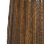 Tree Stump Style Side Table with Weather-Resistant Construction - Natural Wood Look